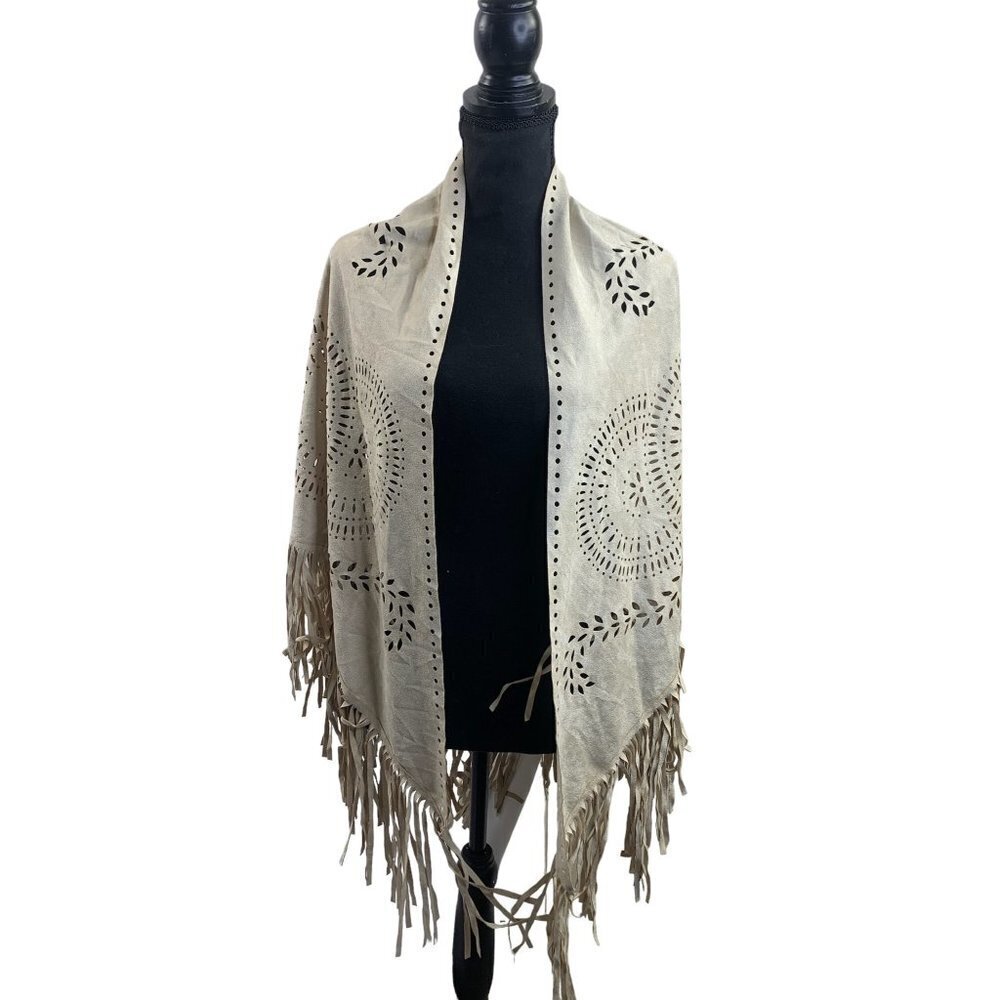 Mix It Women's Tan Designed Shawl
